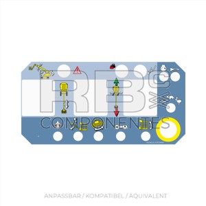 FUNKTIONSAUFKLEBER, BEDIENPULT  HL-14/21TX Y 16/23/25TPX (TE. D.)