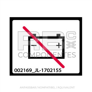 INFORMATIVER AUFKLEBER FÜR JLG, BATTERIE AUSSCHALTEN