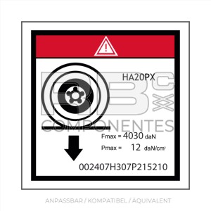 AUFKLEBER KOMPATIBEL MIT REF HL 3078145210