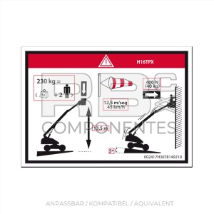 AUFKLEBER KOMPATIBEL MIT REF HL 3078149210