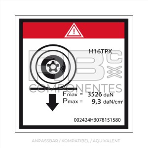 AUFKLEBER KOMPATIBEL MIT REF HL  3078151580