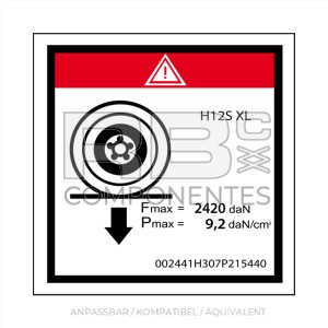 AUFKLEBER KOMPATIBEL MIT REF HL 307P215440