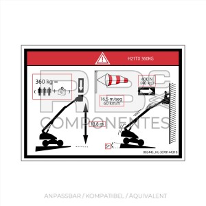 AUFKLEBER KOMPATIBEL MIT REF HL  3078144310-SPANISCH