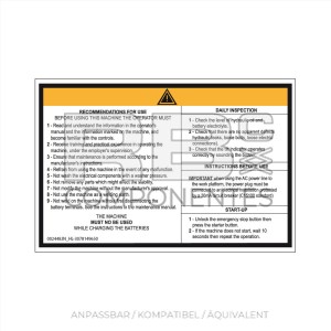 AUFKLEBER KOMPATIBEL MIT REF HL  3078149650-ENGLISCH
