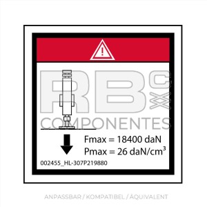 AUFKLEBER KOMPATIBEL MIT REF HL 307P219880