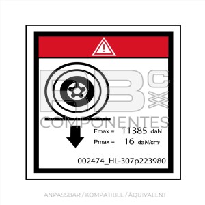 AUFKLEBER KOMPATIBEL MIT REF HL 307P223980