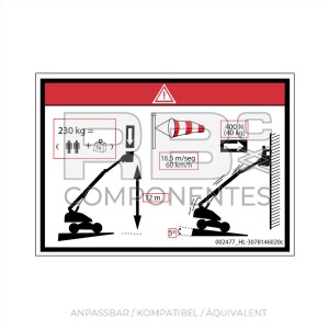 AUFKLEBER KOMPATIBEL MIT REF HL   3078146020C
