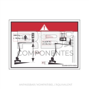 ADH. BODENHÖHE + LAST FÜR HL12DE/DX
