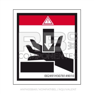 AUFKLEBER, HANDQUETSCHUNG - HL- ELEKTROSCHEREN