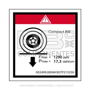 KOMPATIBLE MAXIMALE BELASTUNG AUF EINEM RAD - 100X100MM