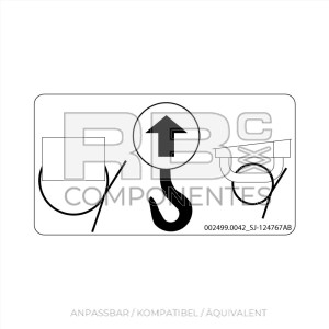 AUFKLEBER AN/KO/GL SJ 124767AB