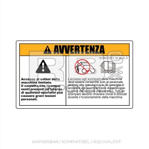 AUFKLEBER KOMPATBEL REF GE  28175 ITALIENISCH