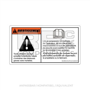AUFKLEBER KOMPATBEL REF GE 28236 FRANZÖSISCH
