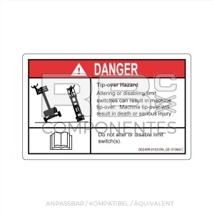 AUFKLEBER KOMPATIBEL REF GE 31060 ENGLISCH