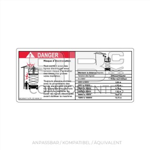 AUFKLEBER KOMPATIBEL REF GE-43696FR FRANZÖSISCH