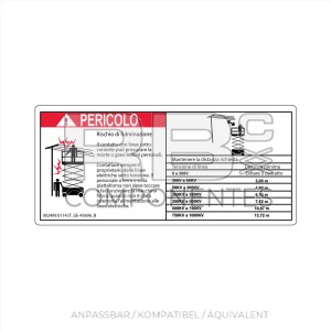 AUFKLEBER KOMPATIBEL REF GE-43696IT ITALIENISCH