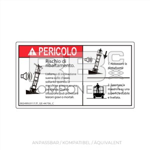 AUFKLEBER KOMPATIBEL REF GE-44736_C ITALIENISCH