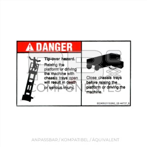 AUFKLEBER KOMPATIBEL REF GE-44737_B ENGLISCH