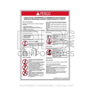 AUFKLEBER KOMPATIBEL REF GE 43091 PORTUGIESISCH