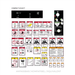 SET WARNUNGSAUFKLEBER + GEFAHR+FUNKTION FÜR HL C8