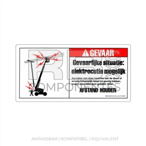 AUFKLEBER KOMPATIBEL REF GE 27564 024B HOLLÄNDISCH