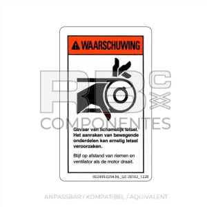 AUFKLEBER KOMPATIBEL REF GE 28162 C HOLLÄNDISCH