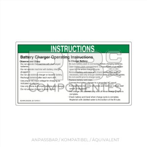 AUFKLEBER KOMPATIBEL REF GE 72970 ENGLISCH