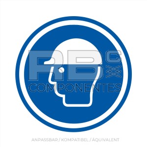 AUFKLEBER B01 NORM IN ISO 7010 AUFKLEBER PFLICHT VERWENDUNG VON HELM