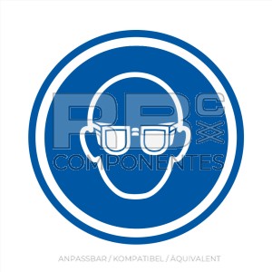ADHOB03 NORM IN ISO 7010 AUFKLEBER HELMPFLICHT
