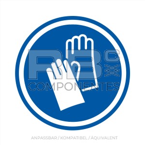 ADHOB04 NORM IN ISO 7010 AUFKLEBER HELMPFLICHT