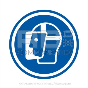 ADHOB09 NORM IN ISO 7010 AUFKLEBER HELMPFLICHT