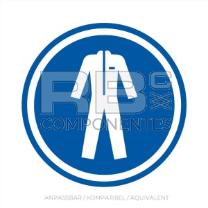ADHOB13 NORM ISO 7010 AUFKLEBER SCHUTZANZUG FLICHT