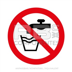 ADHPR17 NORM IN ISO 7010 AUFKLEBER VERBOT BENUTZUNG DES WASSERS