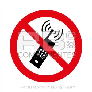 ADHPR21 NORM IN ISO 7010 AUFKLEBER VERBOT BENUTZUNG VON HANDYS