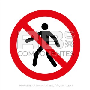 ADHPR24 NORM IN ISO 7010 VERBOT FUSSGÄNGER
