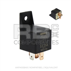 RELAIS, SPDT, 12V (AUTO) MIT KONTAKT N.O N.C 12V