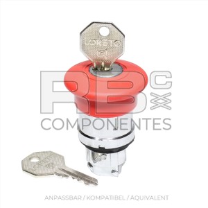 DRUCKKNOPF ZUM DREHEN MIT SCHLÜSSELINTEGRIERTEM HALTER SERIE ZB2