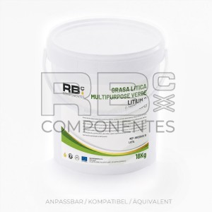 GRASA LITICA MULTIPURPOSE VERDE - LITIUM 2 18KG(-20ºC a 125ºC)